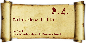 Malatidesz Lilla névjegykártya